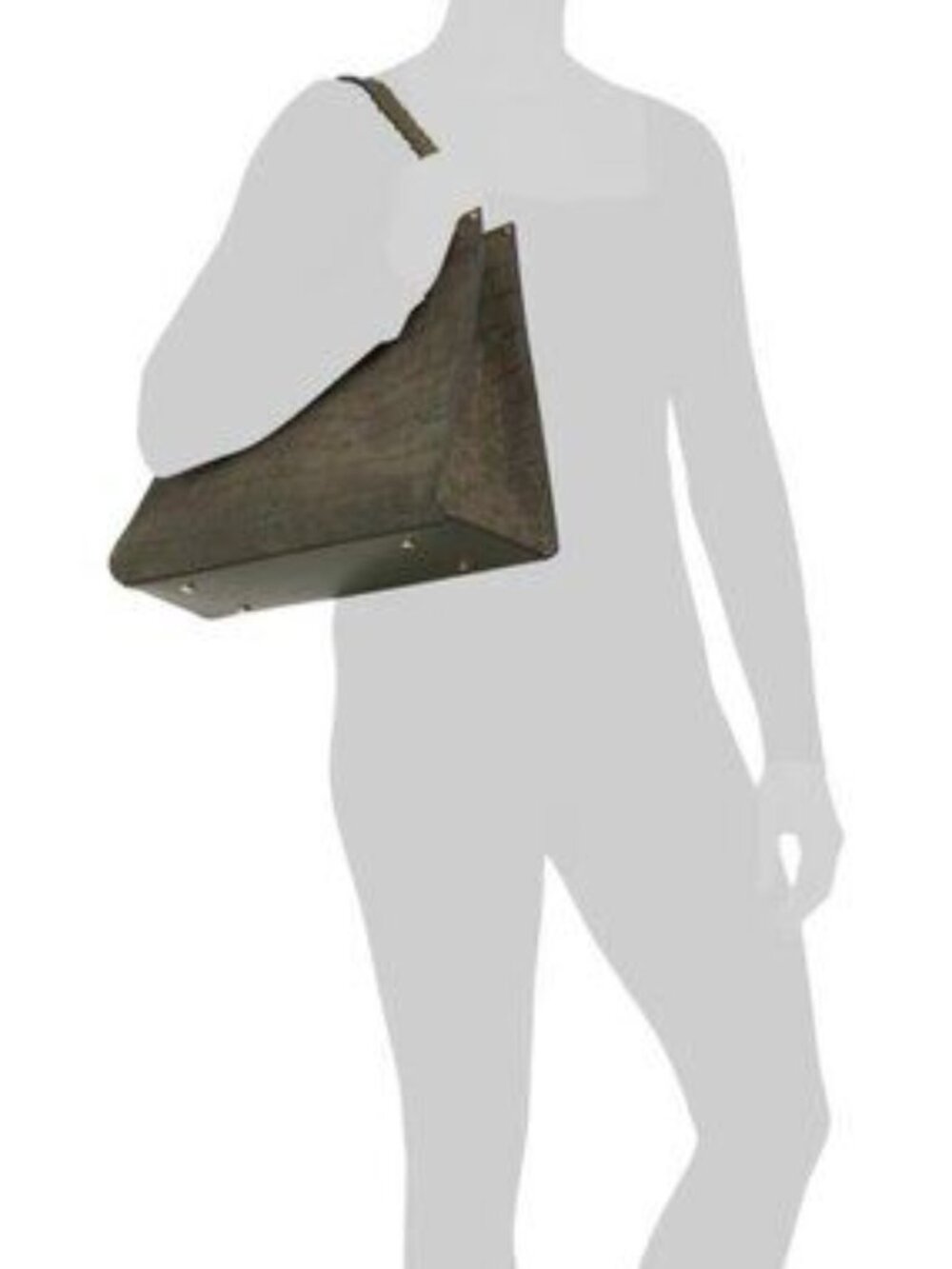 CHEVAL Made In Italy Suede Crocodile Tote With Woven Handle - Picture 6 of 6